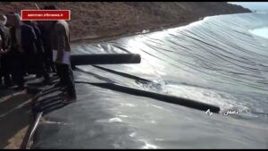 آبگیری بزرگترین استخر ذخیره آب کشاورزی استان سمنان در شهر کلاته رودبار دامغان