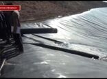 آبگیری بزرگترین استخر ذخیره آب کشاورزی استان سمنان در شهر کلاته رودبار دامغان