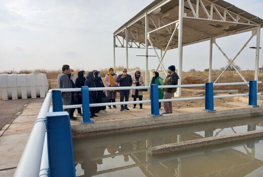 بازدید کمیته فنی ایمنی فاضلاب از تصفیه خانه شهر تاکستان
