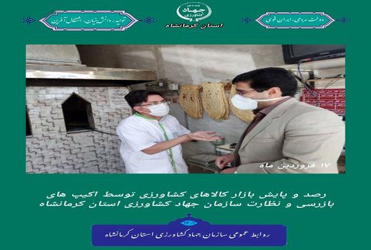 گزارش فعالیت اکیپ های بازرسی و نظارت بر کالاهای کشاورزی سازمان جهاد کشاورزی استان کرمانشاه