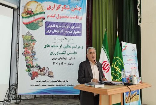  پیش بینی تولید یک میلیون تن گندم از مزارع آذربایجان غربی