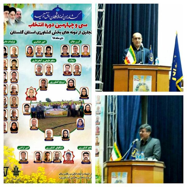 مراسم تجلیل از ۵۶ نمونه بخش کشاورزی در استان گلستان برگزار شد