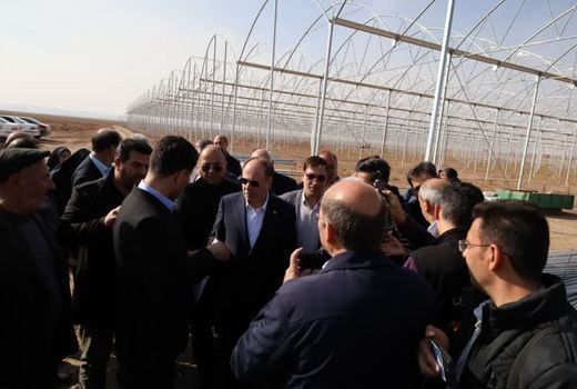 بازدید وزیر جهاد کشاورزی از پروژه‌های گلخانه‌ای در حال احداث هریس