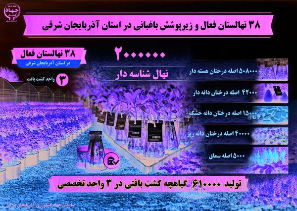 تولید ۶۱۰ هزار گیاهچه کشت بافتی در ۳ واحد تخصصی؛ گام فناورانه باغبانی استان آذربایجان شرقی