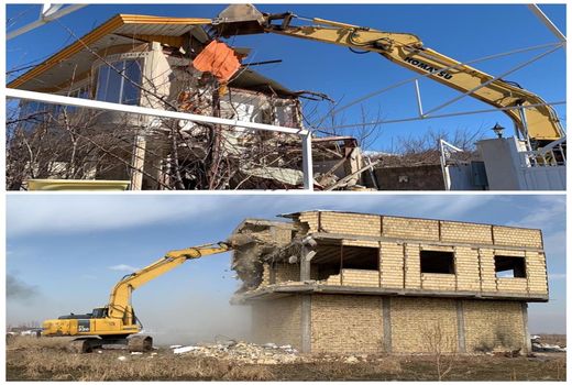 ۱۵ مورد ساخت و ساز غیر مجاز در قزوین تخریب شد 