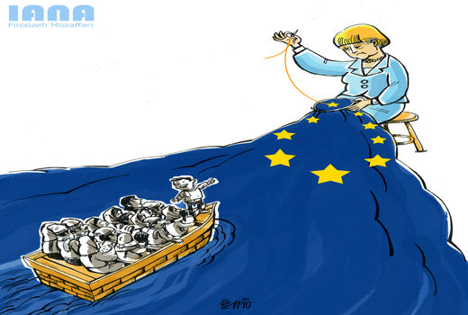 مرکل،حق پناهندگی در آلمان حفظ میشود -کارتون فیروزه مظفری