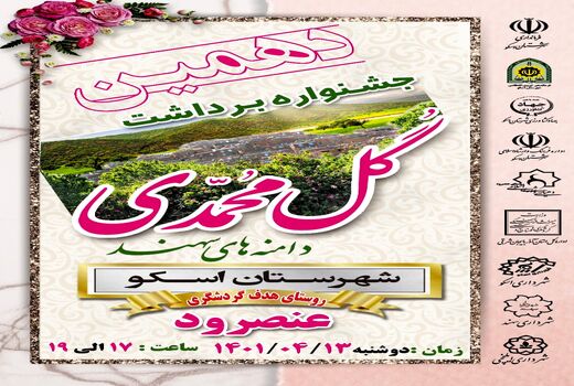 دهمین جشنواره گل‌محمدی در شهرستان اسکو برگزار می‌شود